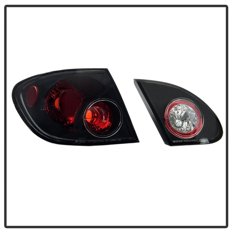 Spyder Toyota Corolla 03-08 Euro Style Tail Lights Black ALT-YD-TC03-BK