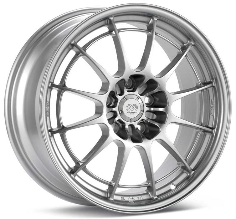 Enkei NT03+M 18x9.5 5x120.7 58mm Offset 72.6mm Bore Silver Wheel