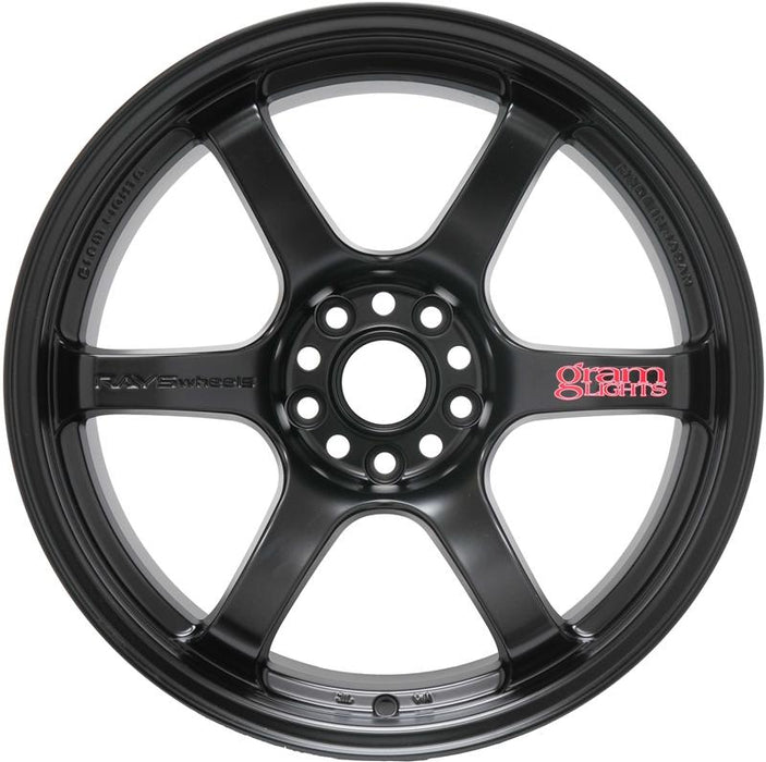 Gram Lights 57DR 17x9.0 +12 5x114.3 Semi Gloss Black Wheel