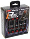 Project Kics 16+4 Locks Black R40 Iconix w/ Aluminum Caps (Black) - 12x1.25