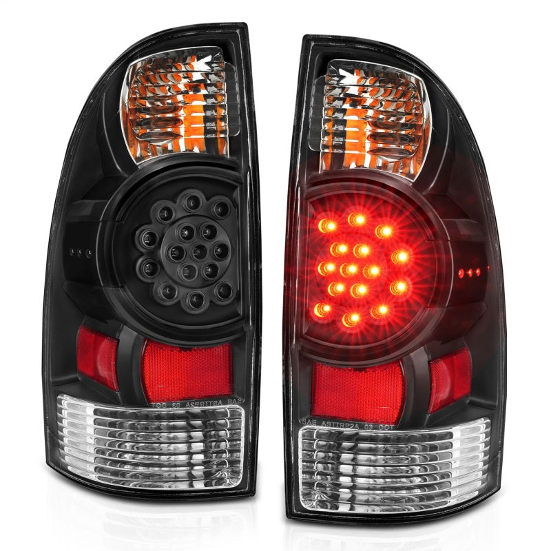 ANZO 2005-2015 Toyota Tacoma LED Taillights Black