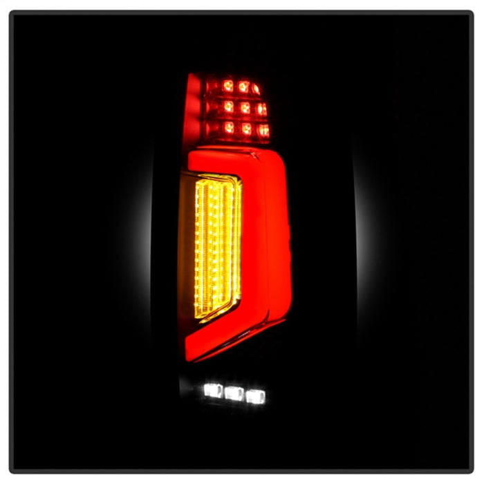 Spyder 05-21 Nissan Frontier Clear Light Bar LED Tail Lights - Black (ALT-YD-NF05AP-GR-LED-BK)