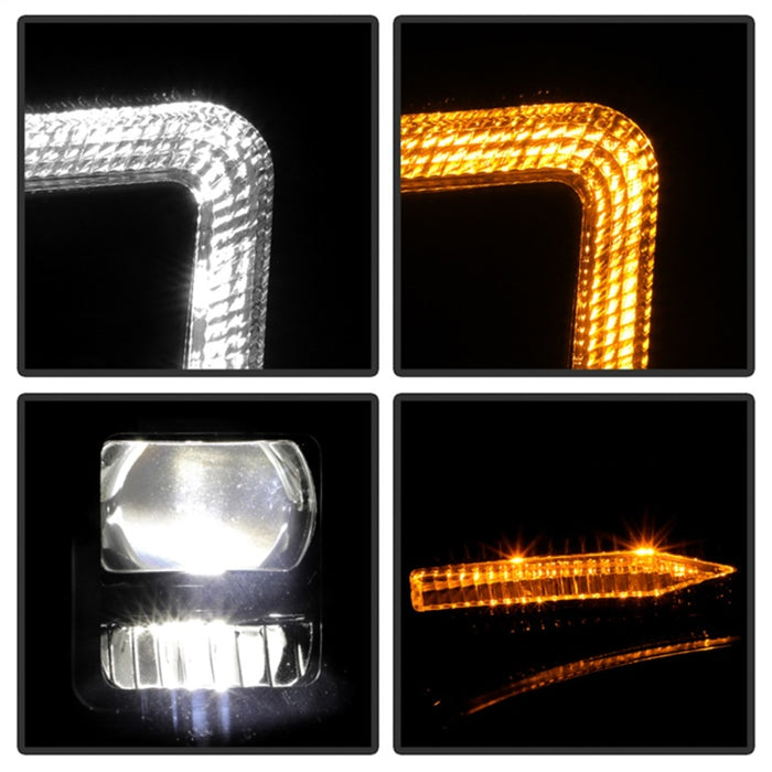 Spyder Apex 15-20 GMC Yukon High-Power LED Module Headlights - Black (PRO-YD-GY15HALAP-SBSEQ-BK)