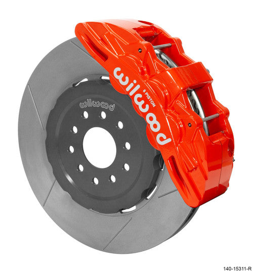Wilwood SX6R WCCB Carbon-Ceramic Front Brake Kit 15in Plain Face Red 05-13 Chevy Corvette