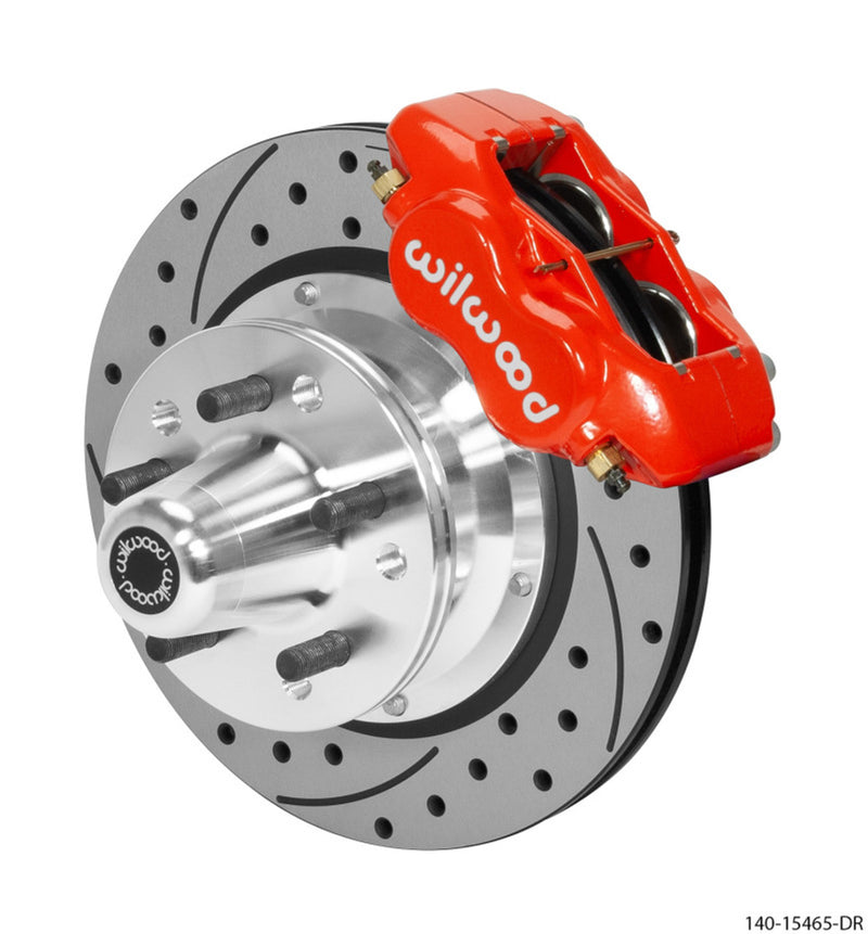 Wilwood Forged Dynalite Pro Series Front Brake Kit Black Caliper 11.00in SRP Drilled & Slotted Rotor