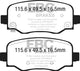 EBC 15+ Fiat 500X 1.4 Turbo Ultimax2 Rear Brake Pads