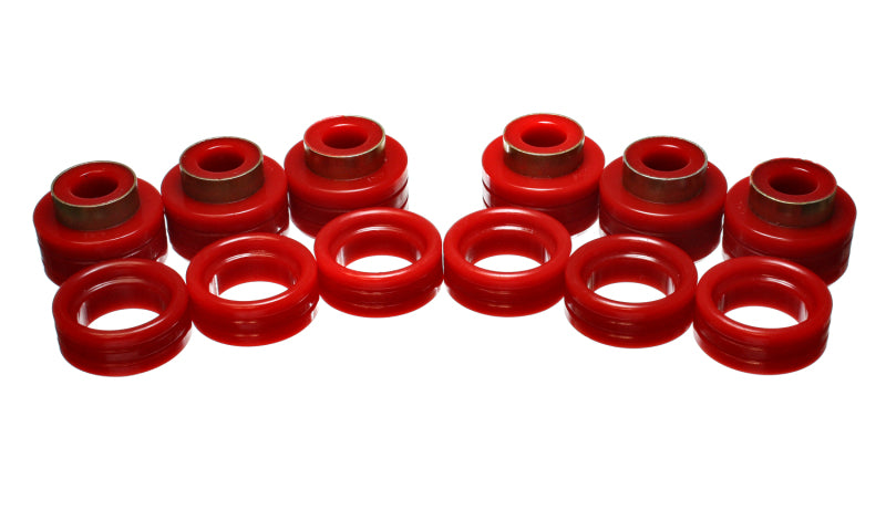 Energy Suspension 94-01 Dodge Ram 1500 / 94-02 Ram 2500/3500 Red Body (Cab) Mount Set