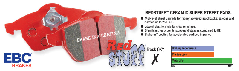 EBC 08-09 Buick Allure (Canada) 5.3 Redstuff Front Brake Pads