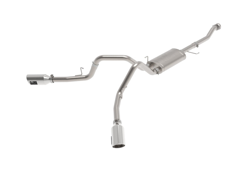 aFe Vulcan 3in 304 SS Cat-Back Exhaust 2021 Ford F-150 V6 2.7L/3.5L (tt)/V8 5.0L w/ Polished Tips