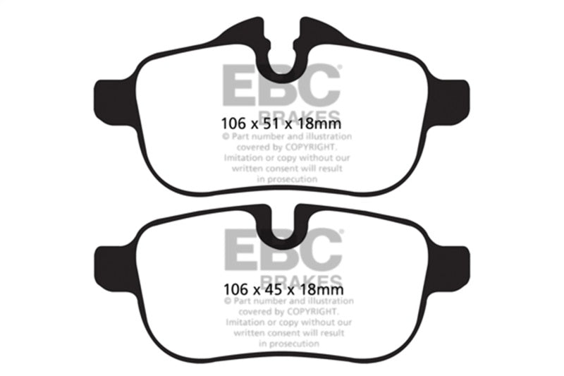 EBC 09+ BMW Z4 3.0 (E89) Greenstuff Rear Brake Pads