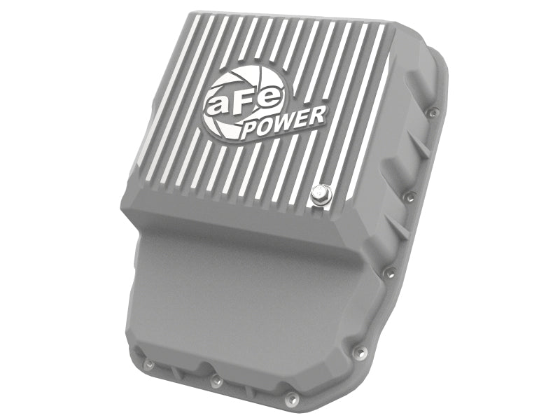 aFe Transmission Pan Raw w/ Machined Fins 13-19 Dodge Diesel Trucks L6-6.7L (td)