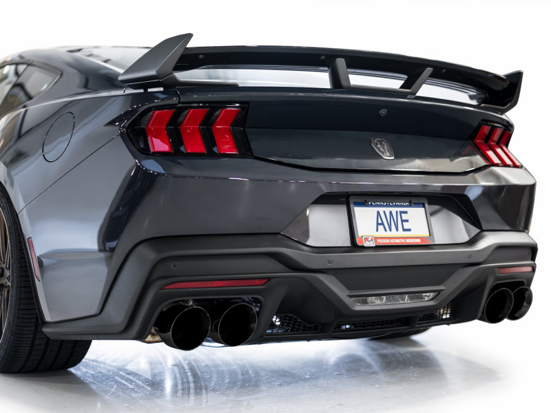 AWE 2024 Ford Mustang Dark Horse S650 RWD SwitchPath Catback Exhaust w/ Quad Diamond Black Tips