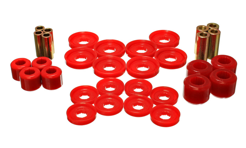 Energy Suspension 03-09 Dodge RAM 1500/2500/3500 Pickup Red Front End Control Arm Bushing Set