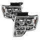 xTune Ford F150 09-14 Projector Headlights Halogen Model Only LED Halo Chrome PRO-JH-FF15009-CFB-C