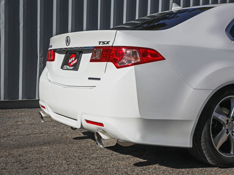 aFe 09-14 Acura TSX L4 2.4L Takeda 2-1/2in to 2-1/4in 304 SS Cat-Back Exhaust System w/Polished Tips