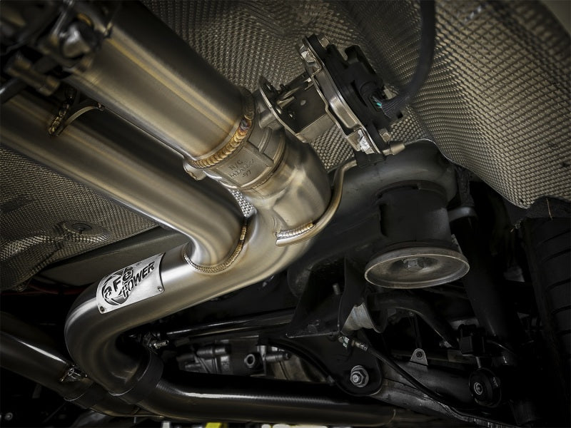 aFe MACH Force-Xp 3.5in. 304 SS C/B Exhaust w/o Muffler 15-18 BMW X5 M V8-4.4L (tt) - Polished Tip