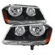 xTune Dodge Avenger 08-14 Crystal Headlights Black HD-JH-DA08-AM-BK
