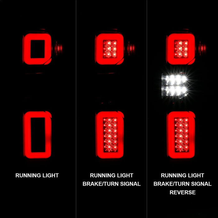 ANZO 19-21 Chevy Silverado Work Truck Full LED Taillights Blk Housing Clear Lens G2 (w/C light Bars)
