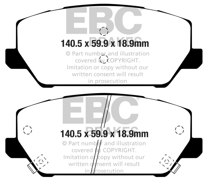 EBC 2019+ Hyundai Veloster (2nd Gen) 2.0L Turbo N Greenstuff Front Brake Pads