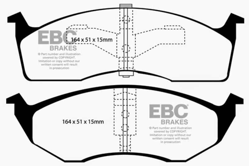 EBC 95-97 Chrysler Concorde 3.3 Greenstuff Front Brake Pads