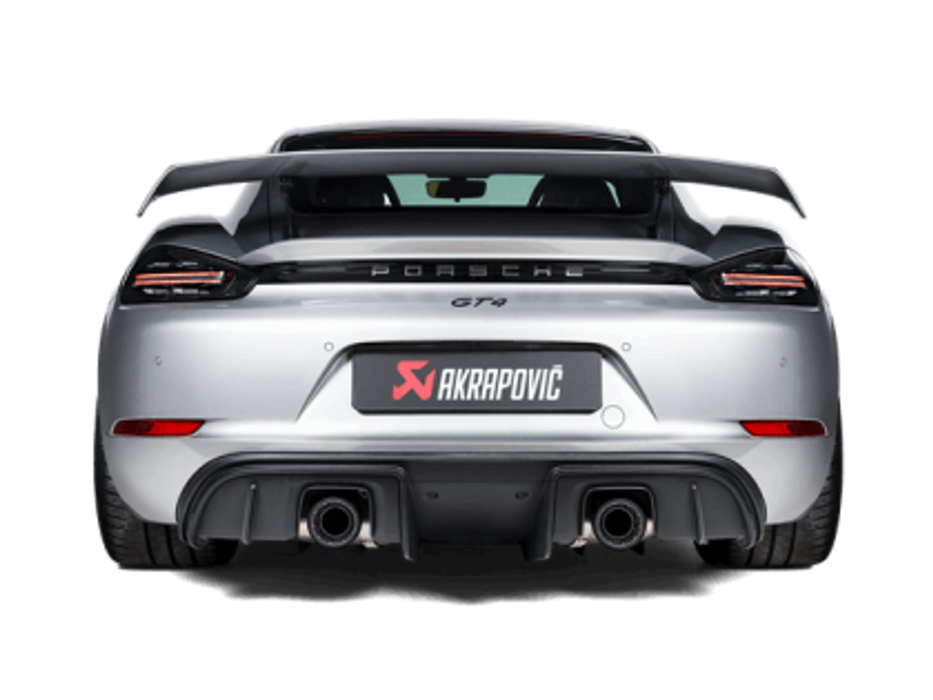 Akrapovic 2020+ Porsche Cayman GT4 (718) Slip-On Line (Option 2) w/Titanium Tips