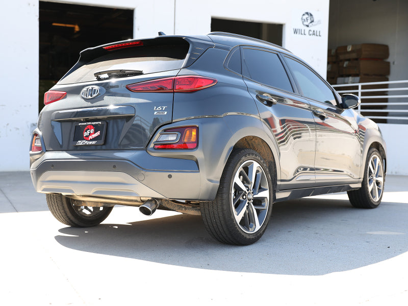 aFe Takeda 2.5in 304 SS Axle-Back Exhaust w/o Muffler w/Polish Tip 18-22 Hyundai Kona L4-1.6L(t) AWD