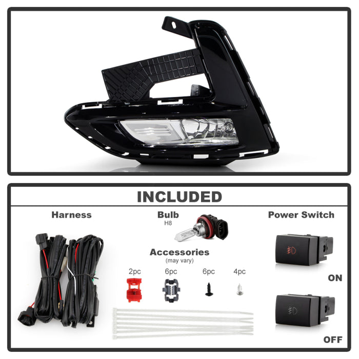 Spyder 20-22 Nissan Sentra OEM Fog Light - Clear (FL-NS20-C)