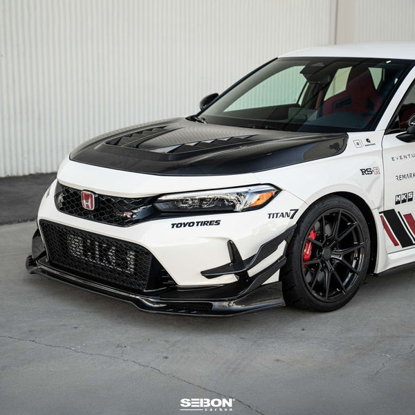 Seibon 23-24 Honda Civic Type-R Carbon Front Bumper Canards