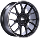 BBS CH-R 20x9 5x115 ET24 Satin Black Polished Rim Protector Wheel -82mm PFS/Clip Required