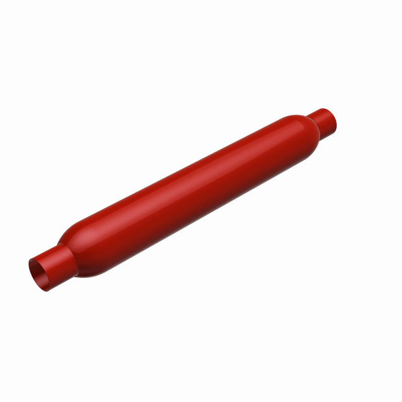 MagnaFlow Muffler Red Pack Series Glasspack 3.5in Rd 22in Body Length 2in/2in Inlet/Outlet