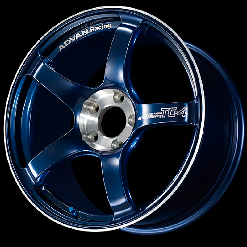 Advan TC-4 SE 18x8.5 / +37 Offset / 5x114.3 / 73mm Bore / Racing Indigo Blue and Diamond Cut