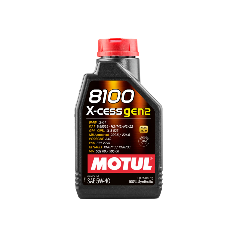 Motul 1L Synthetic Engine Oil 8100 5W40 X-CESS GEN2