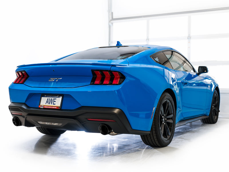 AWE 2024 Ford Mustang GT Fastback S650 RWD Track Edition Catback Exhaust w/ Dual Diamond Black Tips