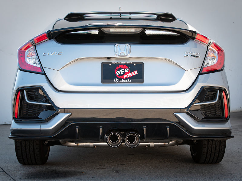 aFe Takeda 3in 304 SS Cat-Back Exhaust System w/CF Tips 17-20 Honda Civic Sport L4-1.5L (t)