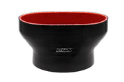 HPS Silicone Oval to Round Coupler - Ford Mustang Ford 55mm Throttle Body (M-9926-MGT) to 3-1/4" Tubing - Black (FOH-55-325-BLK)