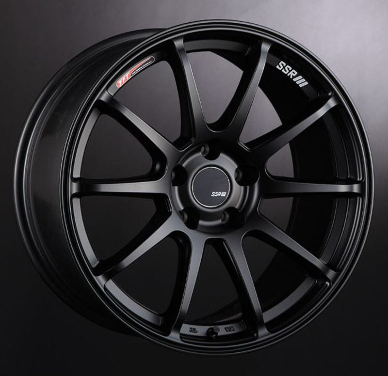 SSR GTV02 18x8.5 5x114.3 40mm Offset Flat Black Wheel 05-07 STI / 11+ tC