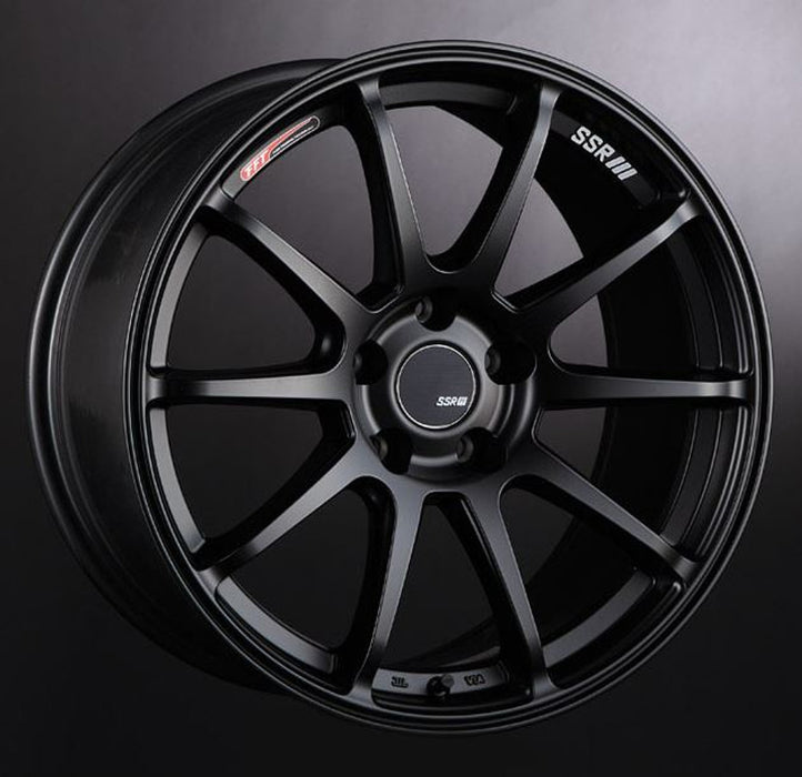 SSR GTV02 18x8.5 5x114.3 40mm Offset Flat Black Wheel 05-07 STI / 11+ tC