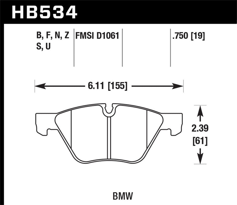 Posi-Quiet 06 BMW 325i/325XI / 07-08 328i/328XI / 08 128i Semi Metallic Rear Brake Pads