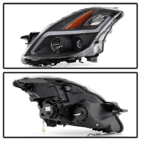 SPYDER 08-09 Nissan Altima Coupe (Halogen Only) Headlights - Black (PRO-JH-NA08-2D-LB-BK)