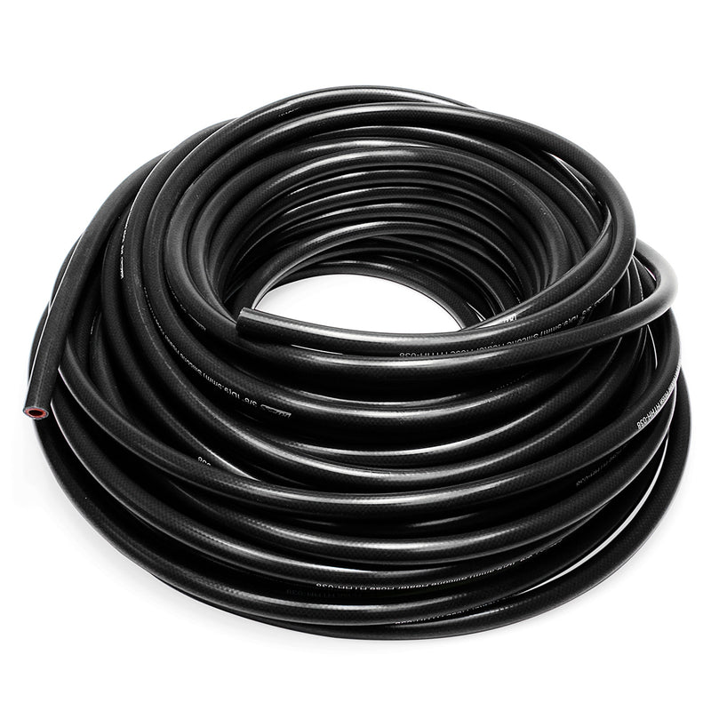 HPS 0.5" (13mm) Silicone Heater Hose 50 Feet Long - Black (HTHH-050-BLKx50)
