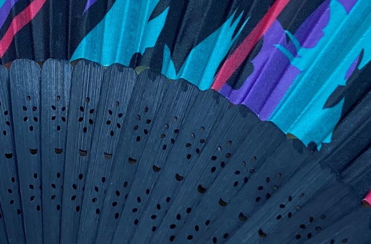 HKS Folding Fan - Oil Color