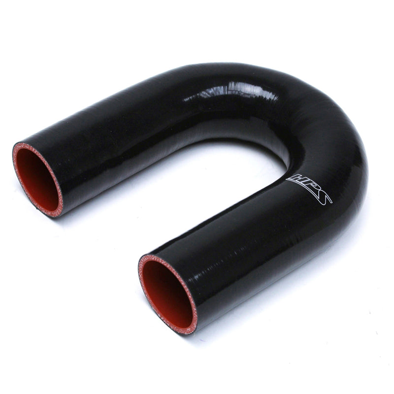 HPS 2.75" (70mm) Silicone Elbow - 180 Degree 4-1/2" Long - Black (HTSEC180-275-BLK)