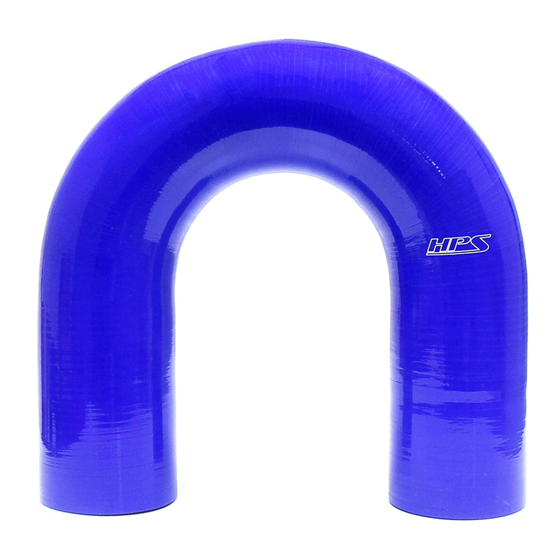 HPS 2.75" (70mm) Silicone Elbow - 180 Degree 4-1/2" Long - Blue (HTSEC180-275-BLUE)