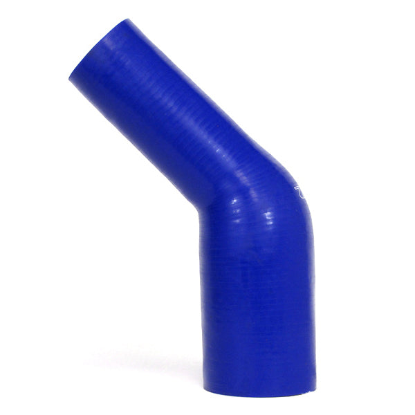 HPS 2" - 2.5" (51mm - 63mm) Silicone Elbow Reducer - 45 Degree 5" Long - Blue (HTSER45-200-250-BLUE)