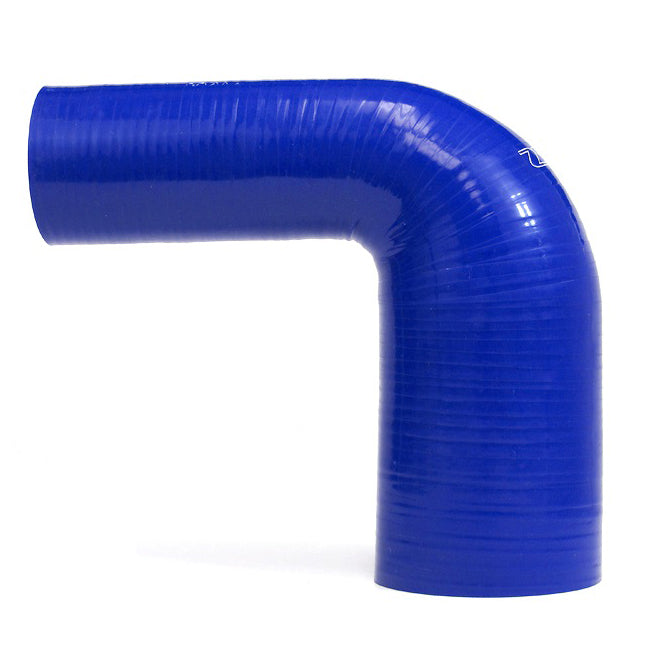 HPS 1.38" - 1.5" (35mm - 38mm) Silicone Elbow Reducer - 90 Degree 5" Long - Blue (HTSER90-138-150-BLUE)