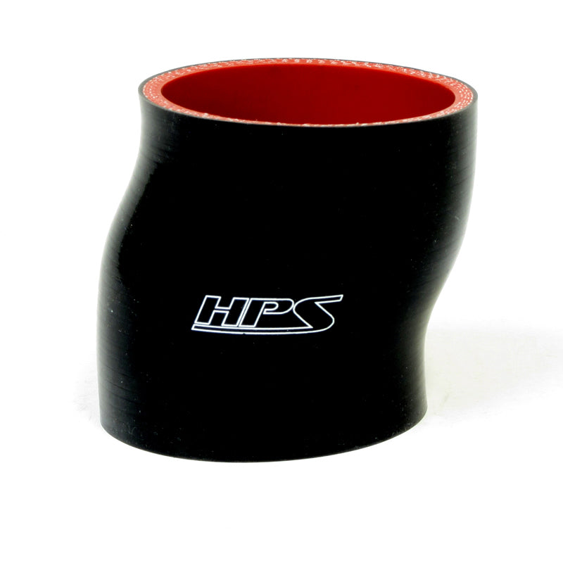HPS 1.5" (38mm) Silicone Offset Coupler 4" Long - Black (HTSOC-150-L4-BLK)