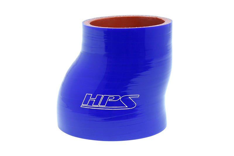 HPS 2.75" - 3" (70mm - 76mm) Silicone Offset Reducer 3" Long - Blue (HTSOR-275-300-BLUE)