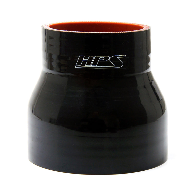 HPS 3.25" - 3.5" (83mm - 89mm) Silicone Reducer Coupler Hose 4" Long - Black (HTSR-325-350-L4-BLK)