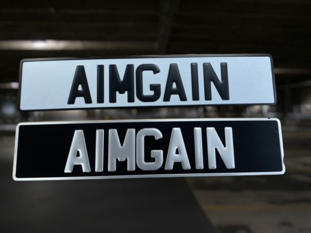 AIMGAIN Euro Plate – Embossed Metal JDM Style