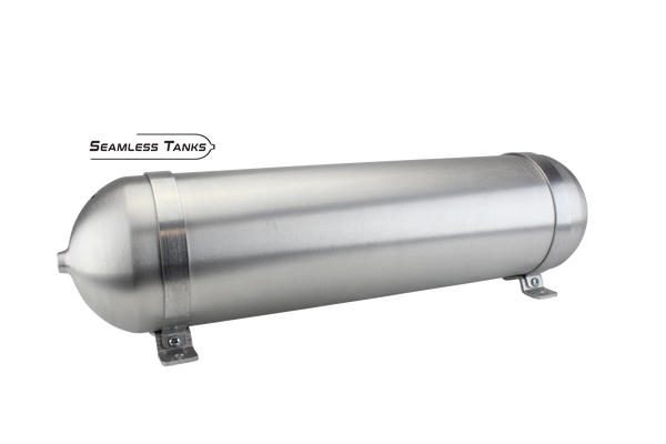 Universal Air Seamless Air Tank 6.625" x 28" (3.44 Gal) (4) 3/8" + (1) 1/4" NPT Ports
